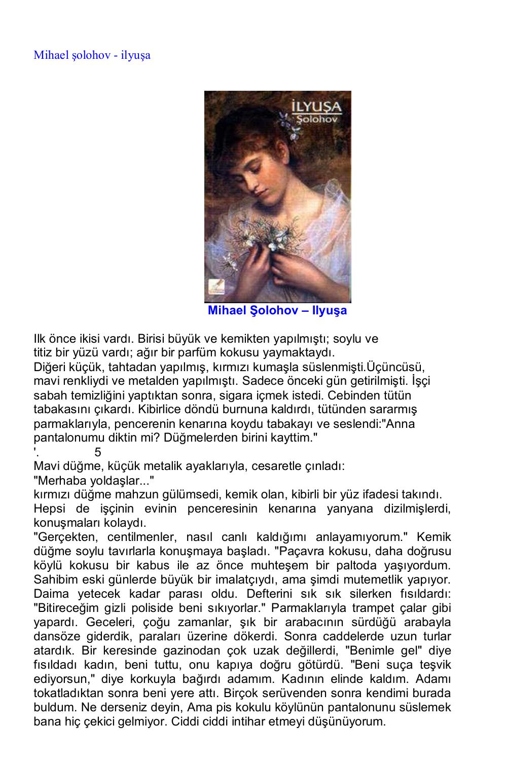 Microsoft Word - Şolohov - Ilyuşa.rtf