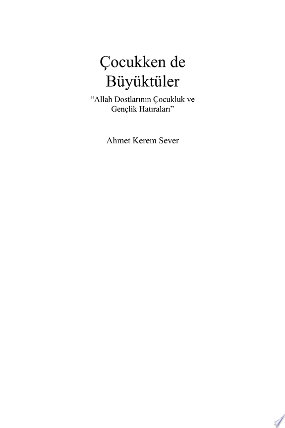 Cocukken de Buyuktuler