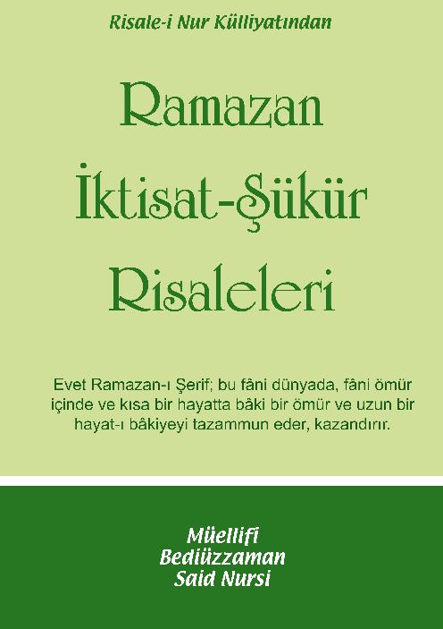 Ramazan İktisad Şükür Risaleleri