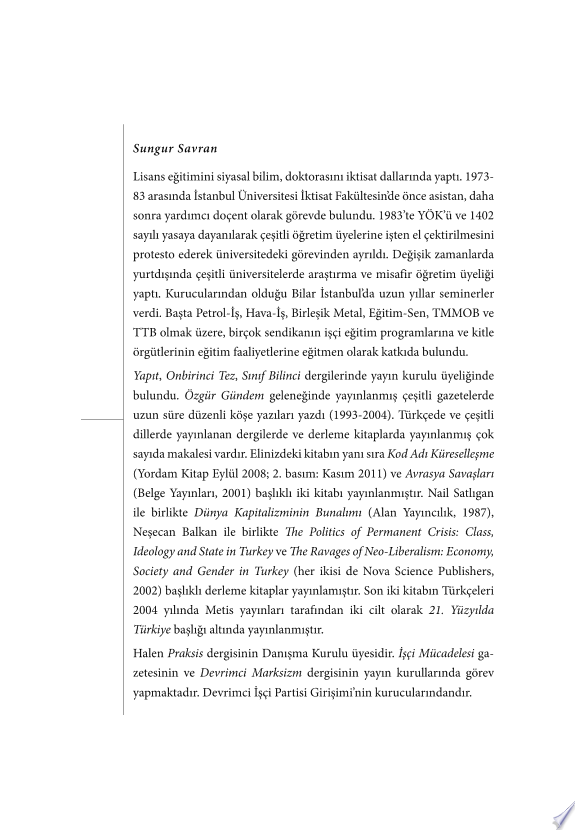 İşçi Sınıfı Partisi Üzerine