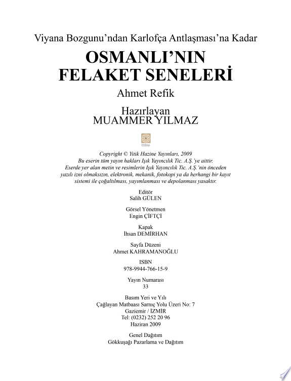 Osmanlinin Felaket Seneleri