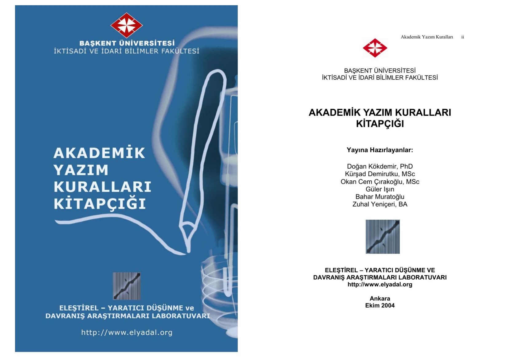 AKADEMİK YAZIM KURALLARI  KİTAPÇIĞI