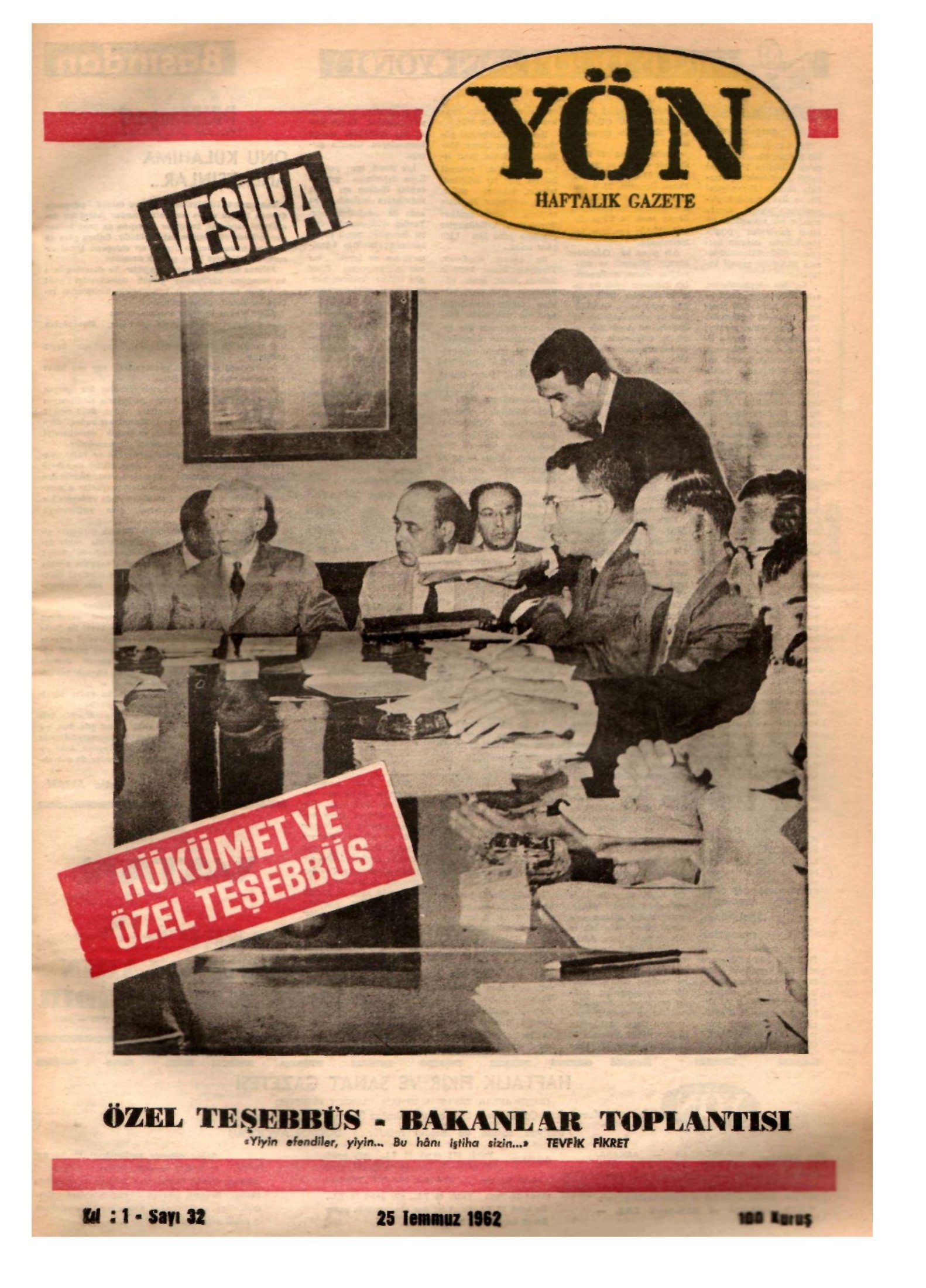 Yön Dergisi - C-1 - Yıl:1 Sayı:32