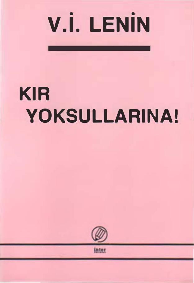 Lenin Kır Yoksullarına İnter Yayınları