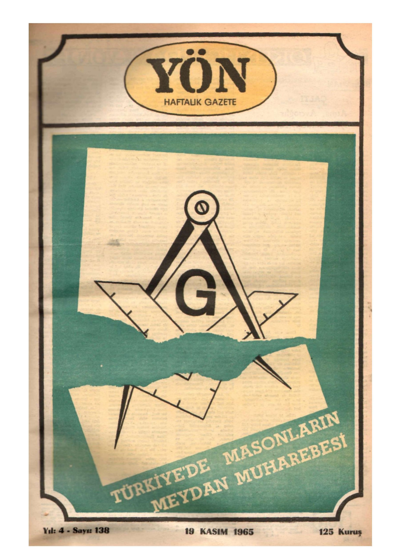 Yön Dergisi - C-4 - Yıl:4 Sayı:138