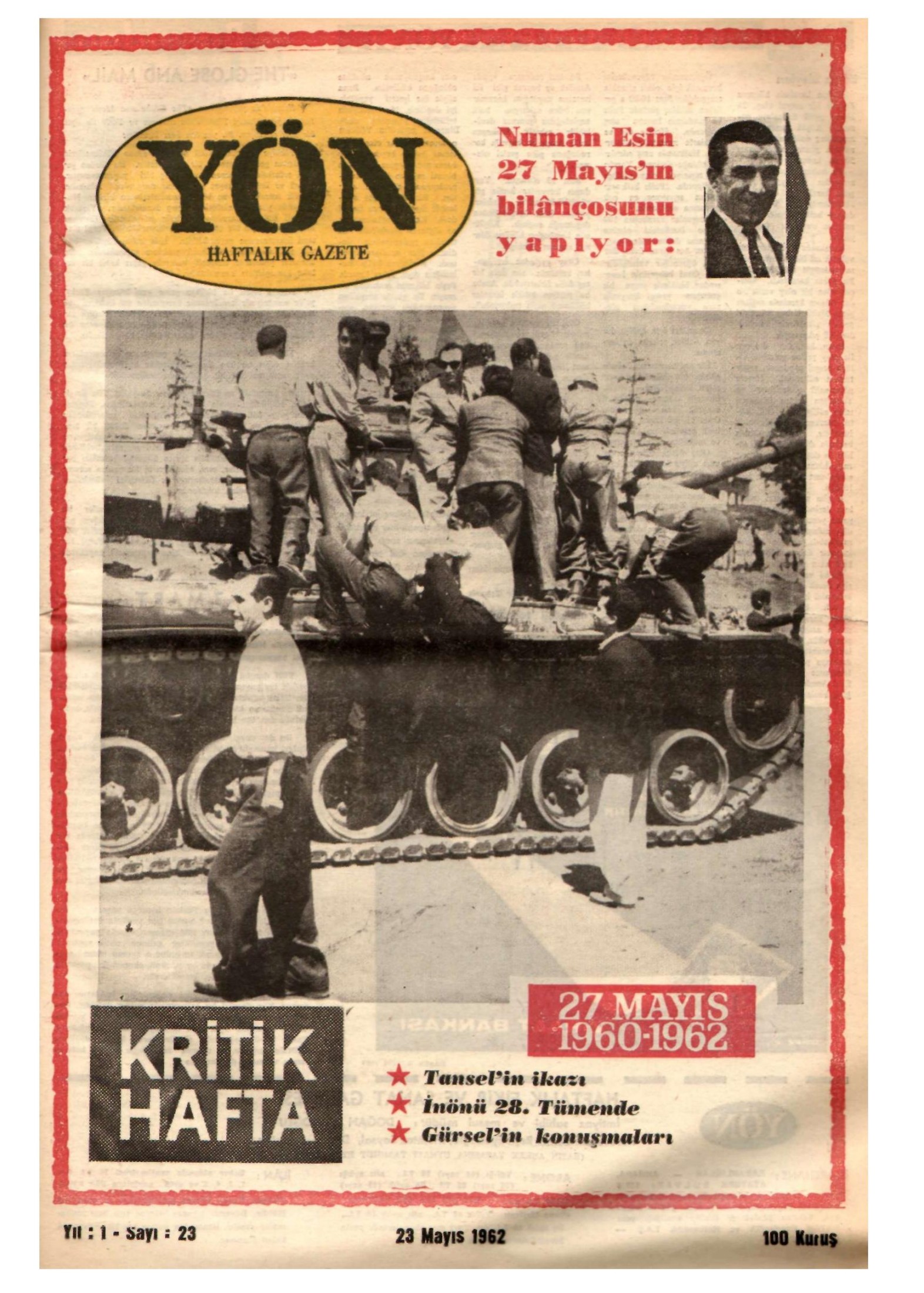 Yön Dergisi - C-1 - Yıl:1 Sayı:23