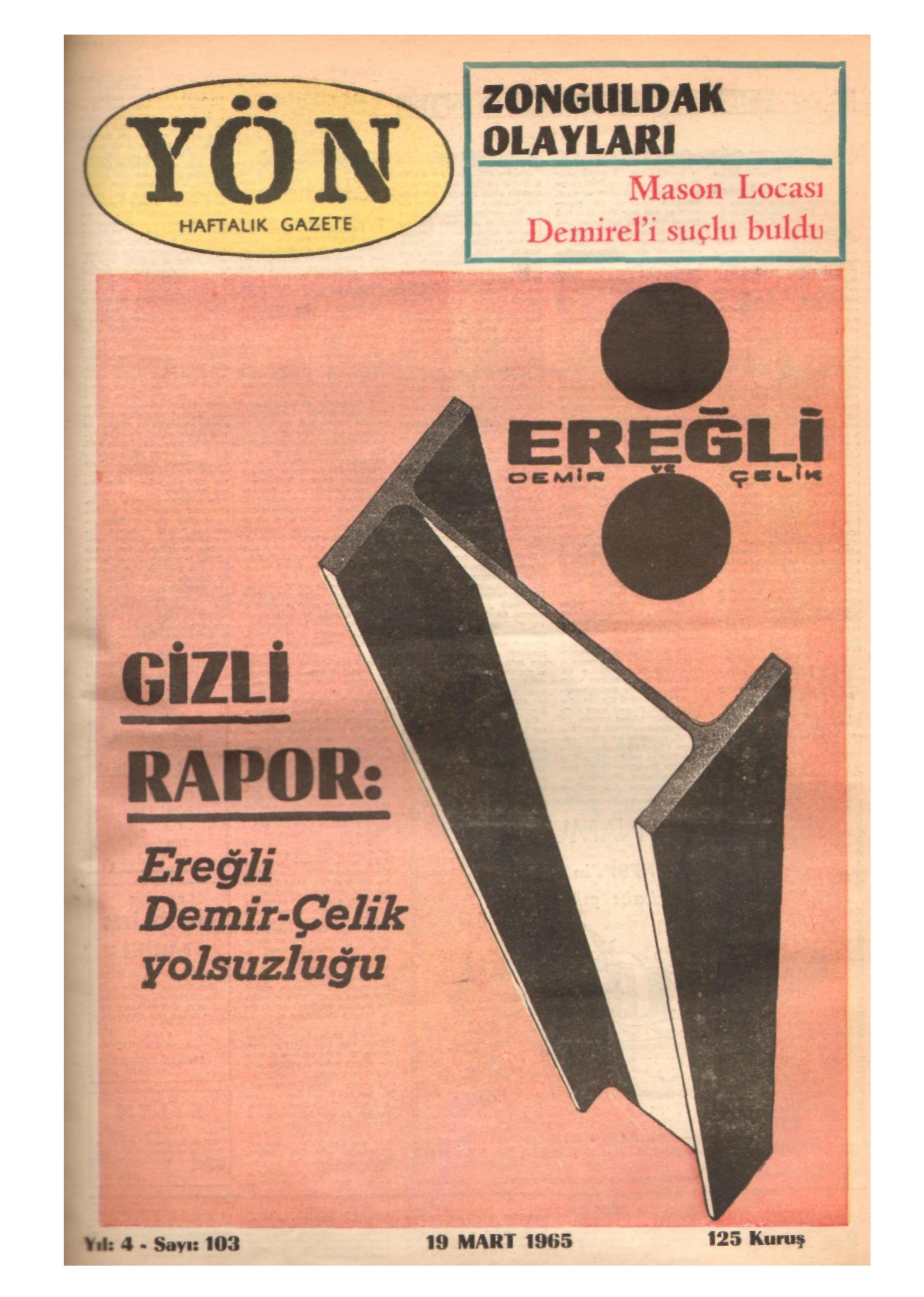 Yön Dergisi - C-4 - Yıl:4 Sayı:103