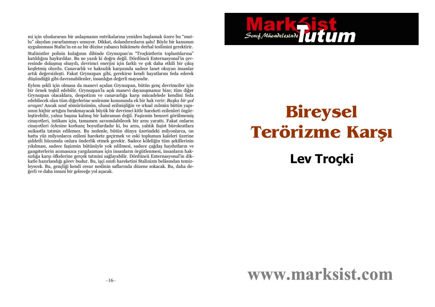 Microsoft Word - Trocki- Bireysel Terorizme Karsi2.doc