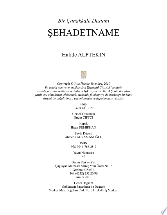 Bir Canakkale Destani - Sahadetname