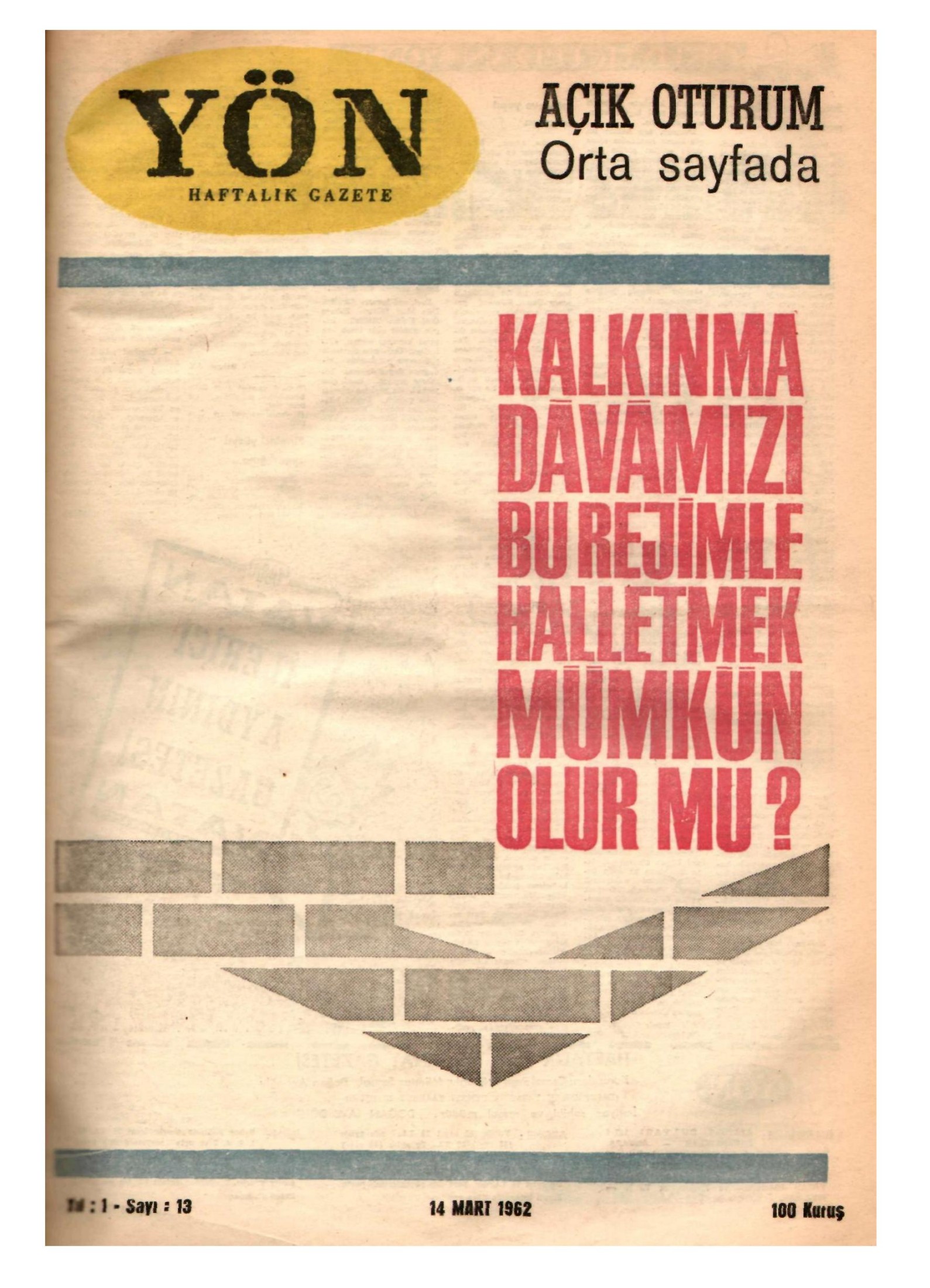 Yön Dergisi - C-1 - Yıl:1 Sayı:13