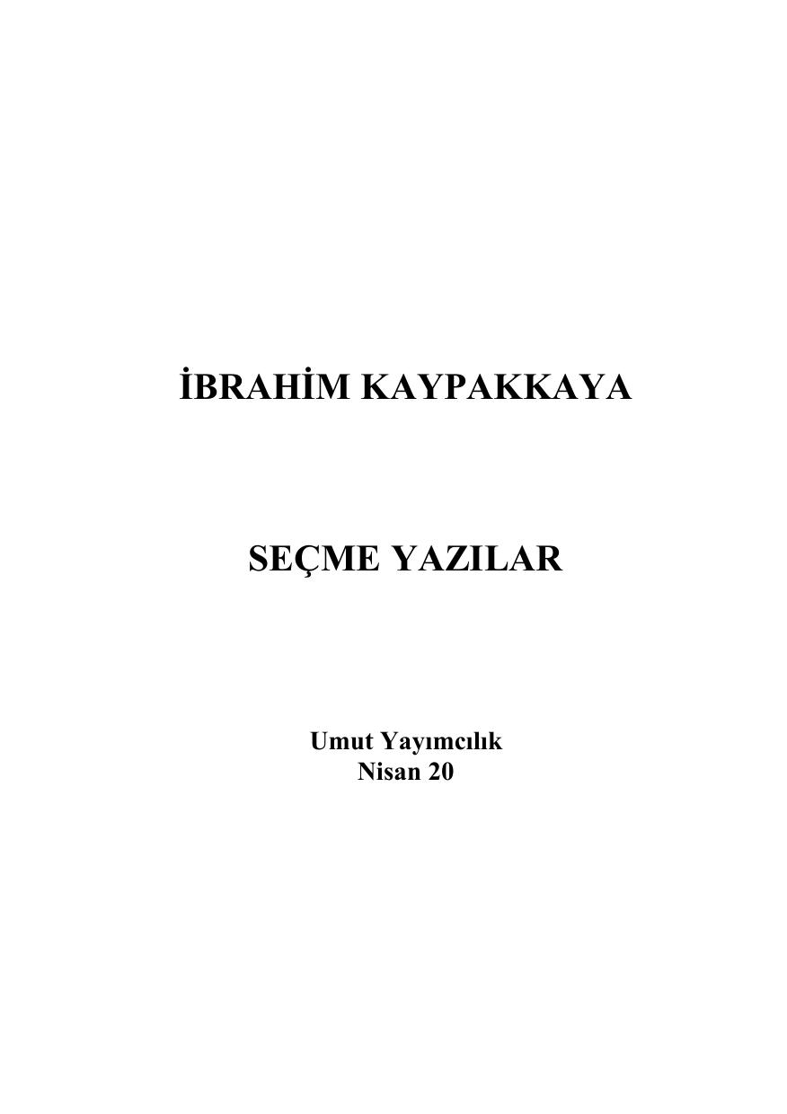 SEÇME YAZILAR