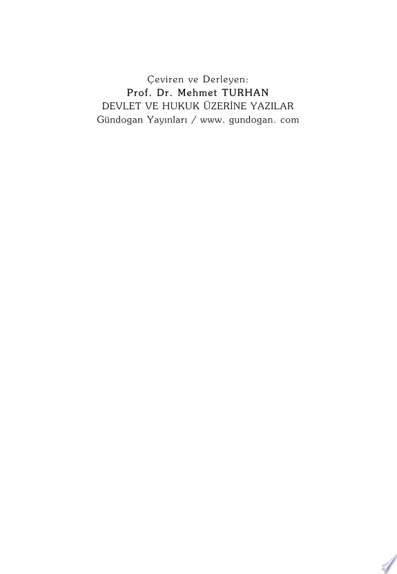 Devlet ve Hukuk Üzerine