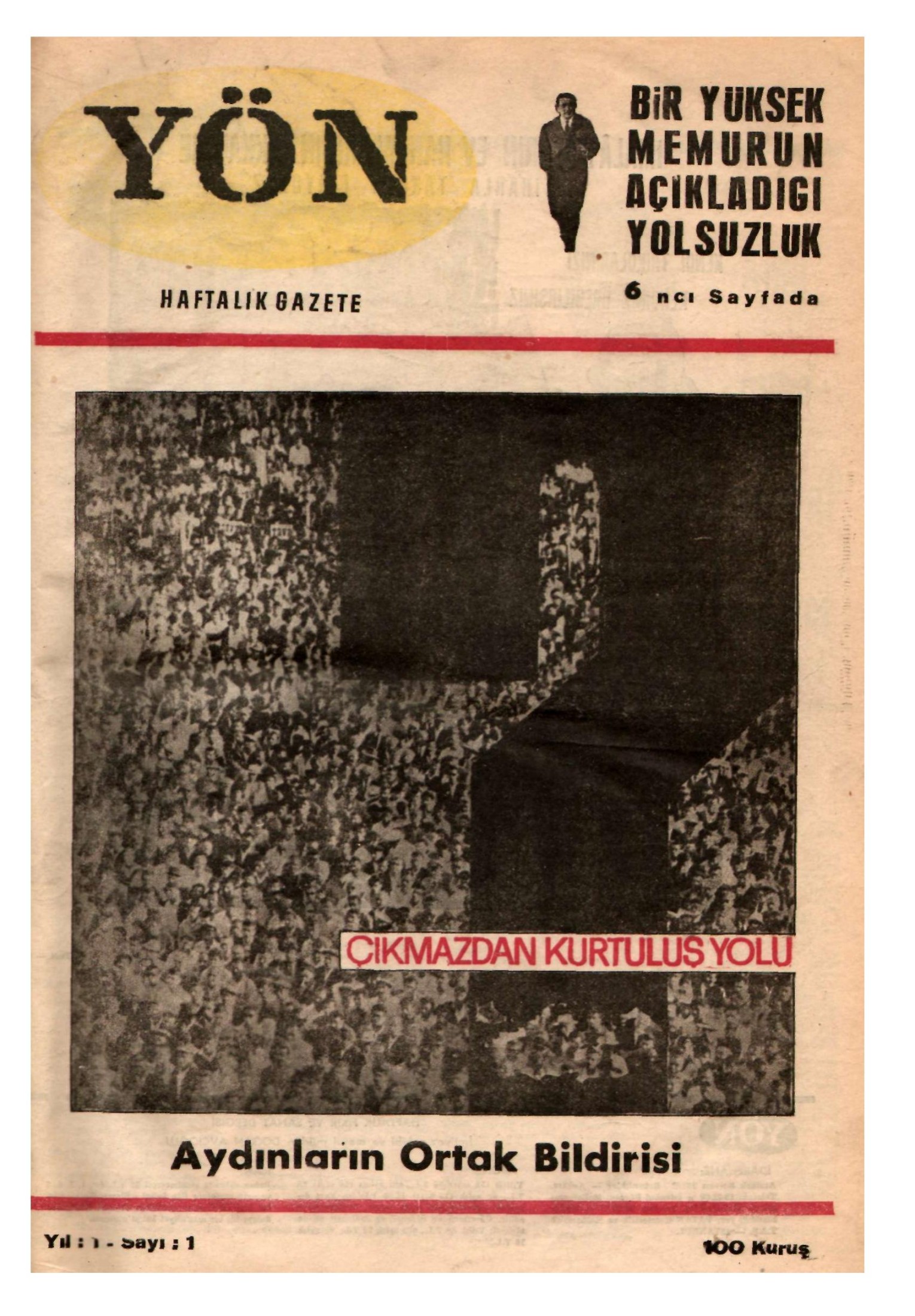 Yön Dergisi - C-1 - Yıl:1 Sayı:1