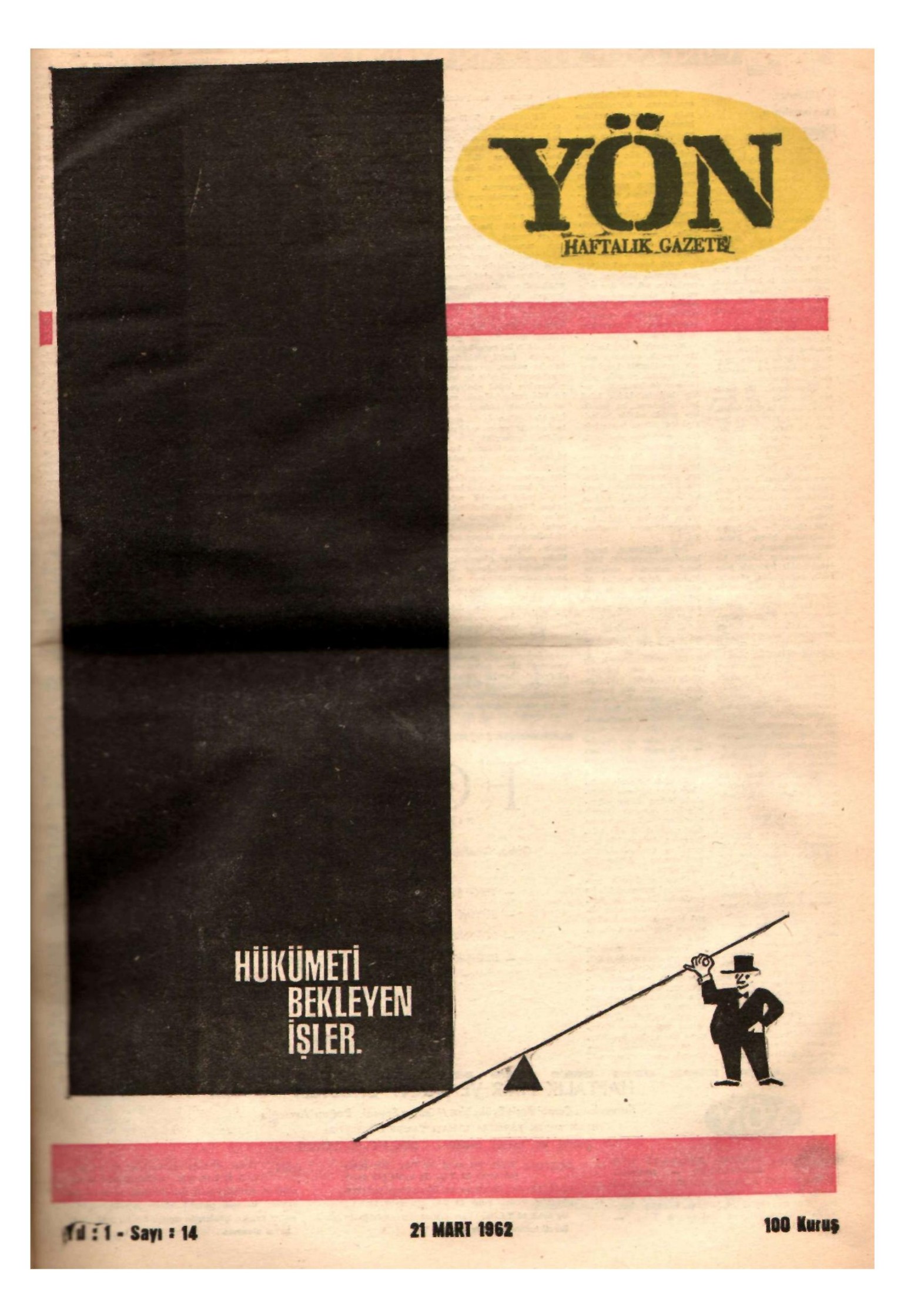 Yön Dergisi - C-1 - Yıl:1 Sayı:14