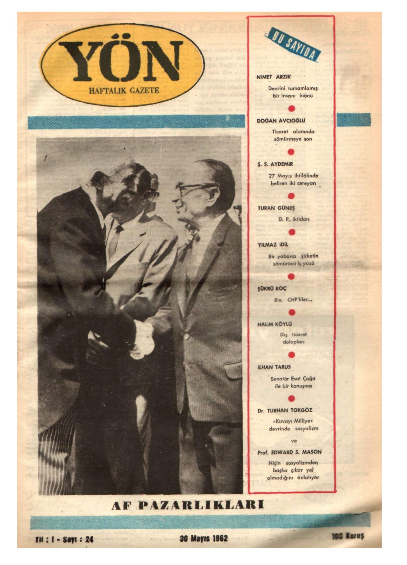 Yön Dergisi - C-1 - Yıl:1 Sayı:24