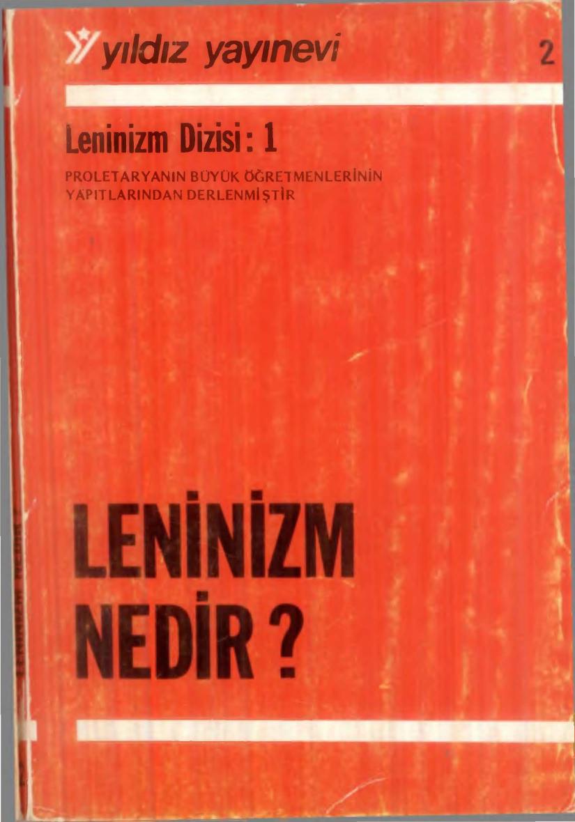 Leninizm Leninizm Nedir Yıldız Yayınları