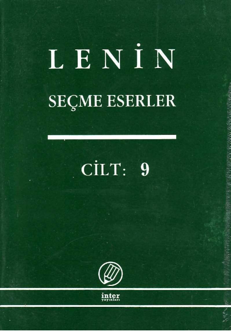 Lenin Secme Eserler Cilt 9