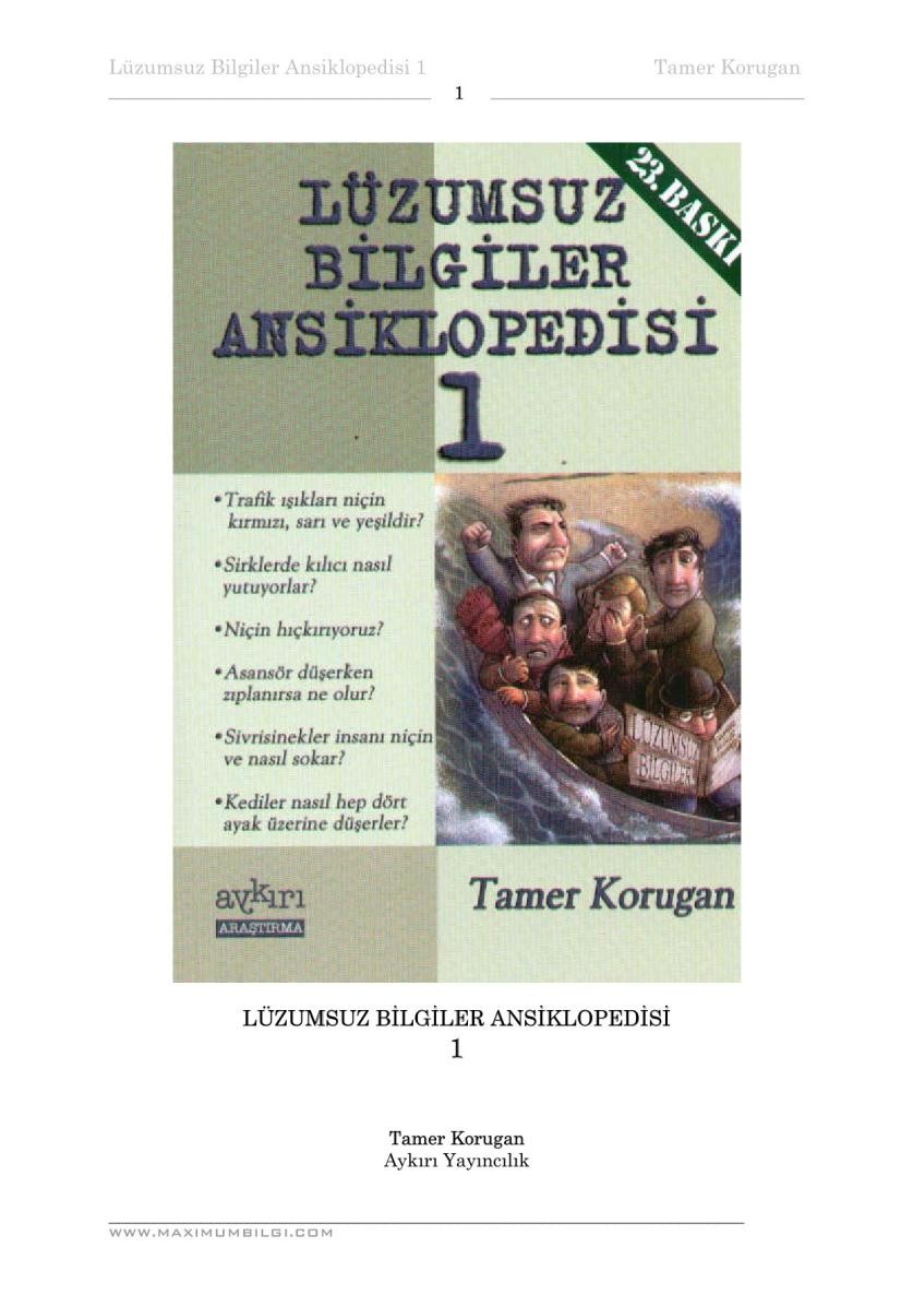 Luzumsuz Bilgiler Ansiklopedisi 1
