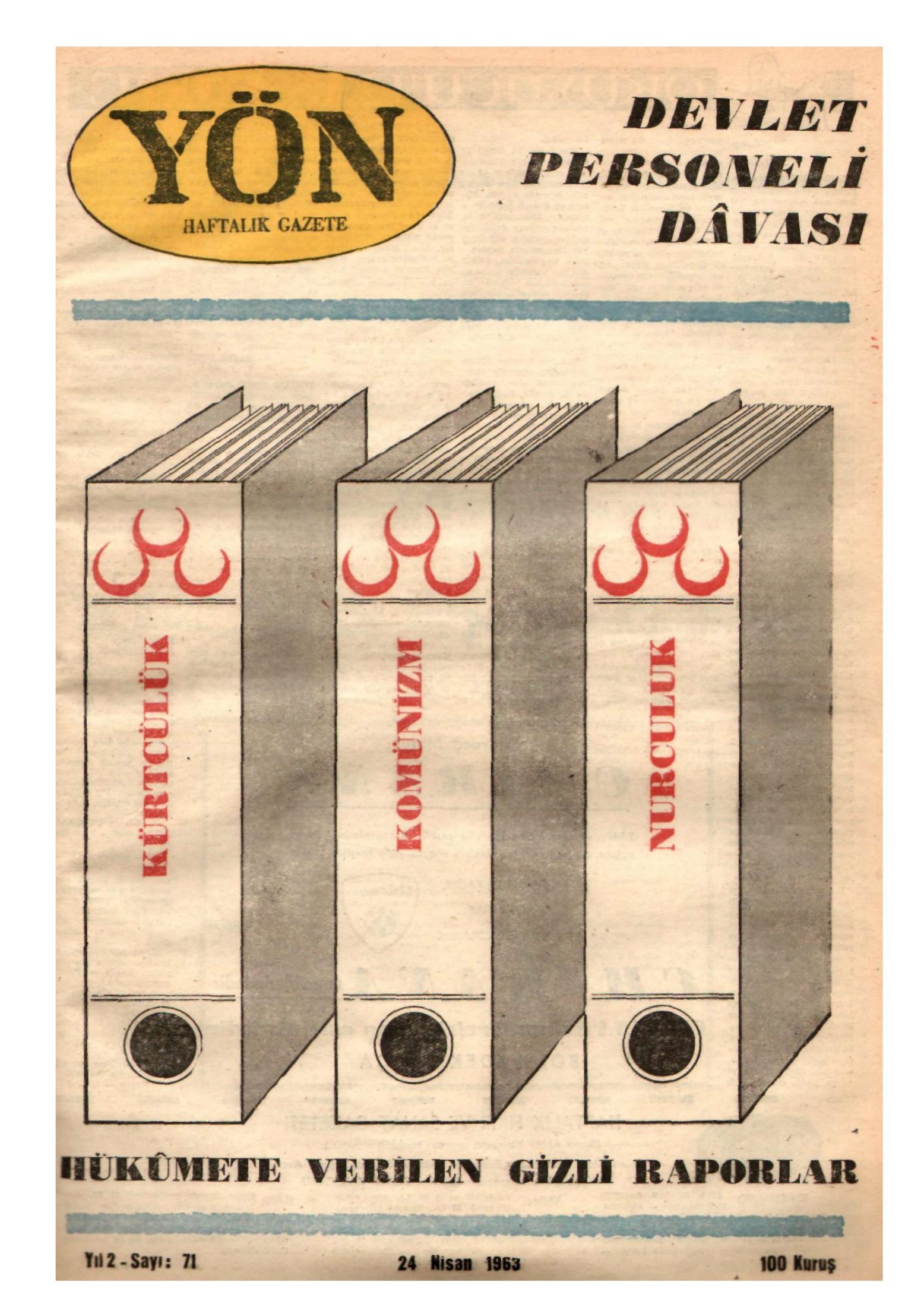 Yön Dergisi - C-2 - Yıl:2 Sayı:71