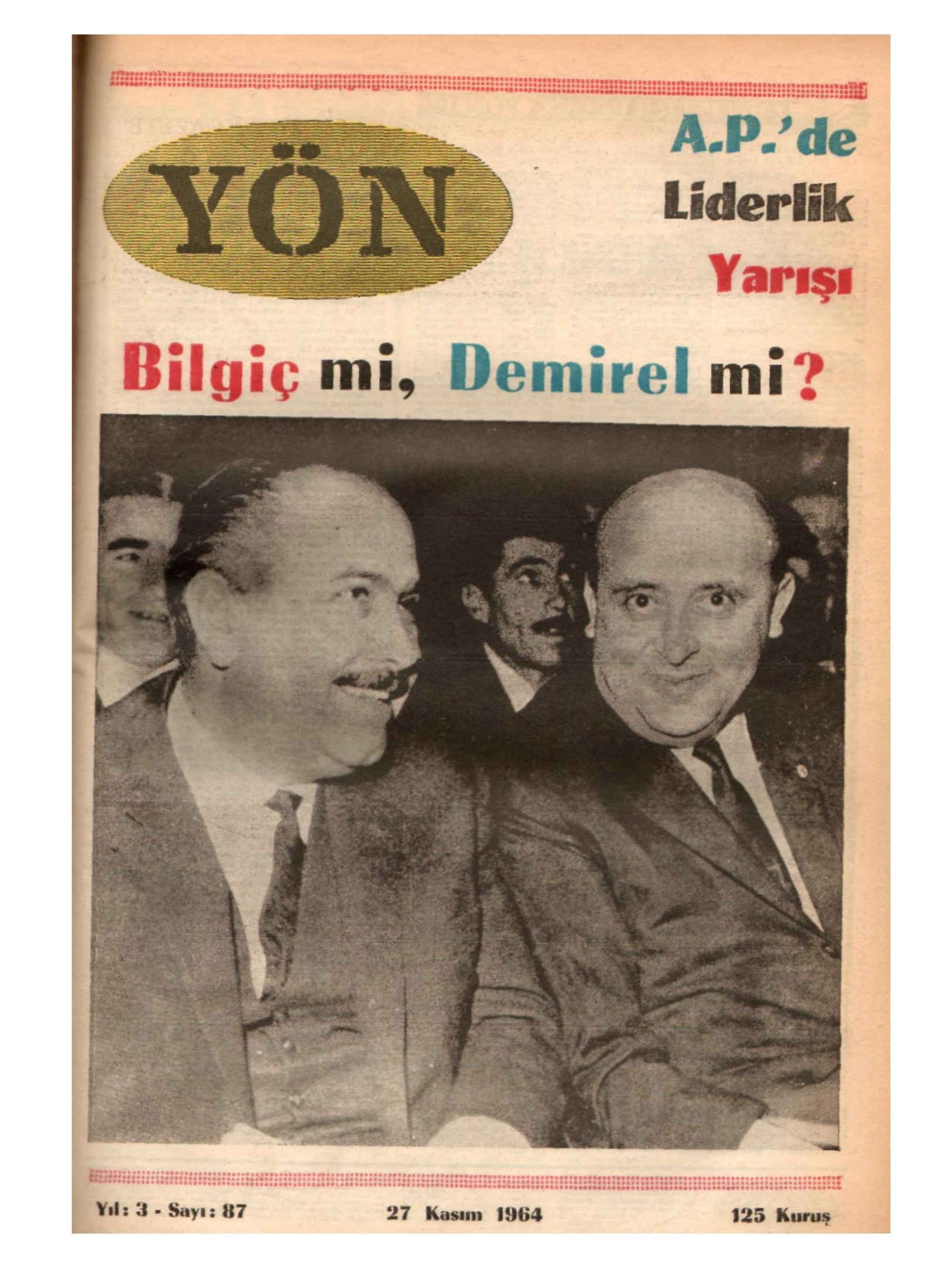 Yön Dergisi - C-3 - Yıl:3 Sayı:87