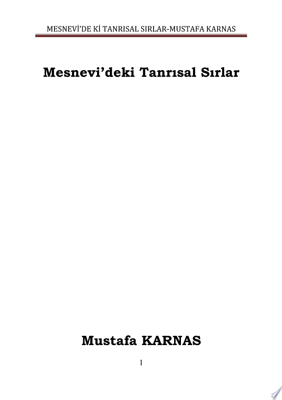 Mesnevi Hikayelerinden-2 - Gafletten Kurtulus