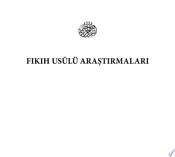 Usûl-i Fikih (Medhal)