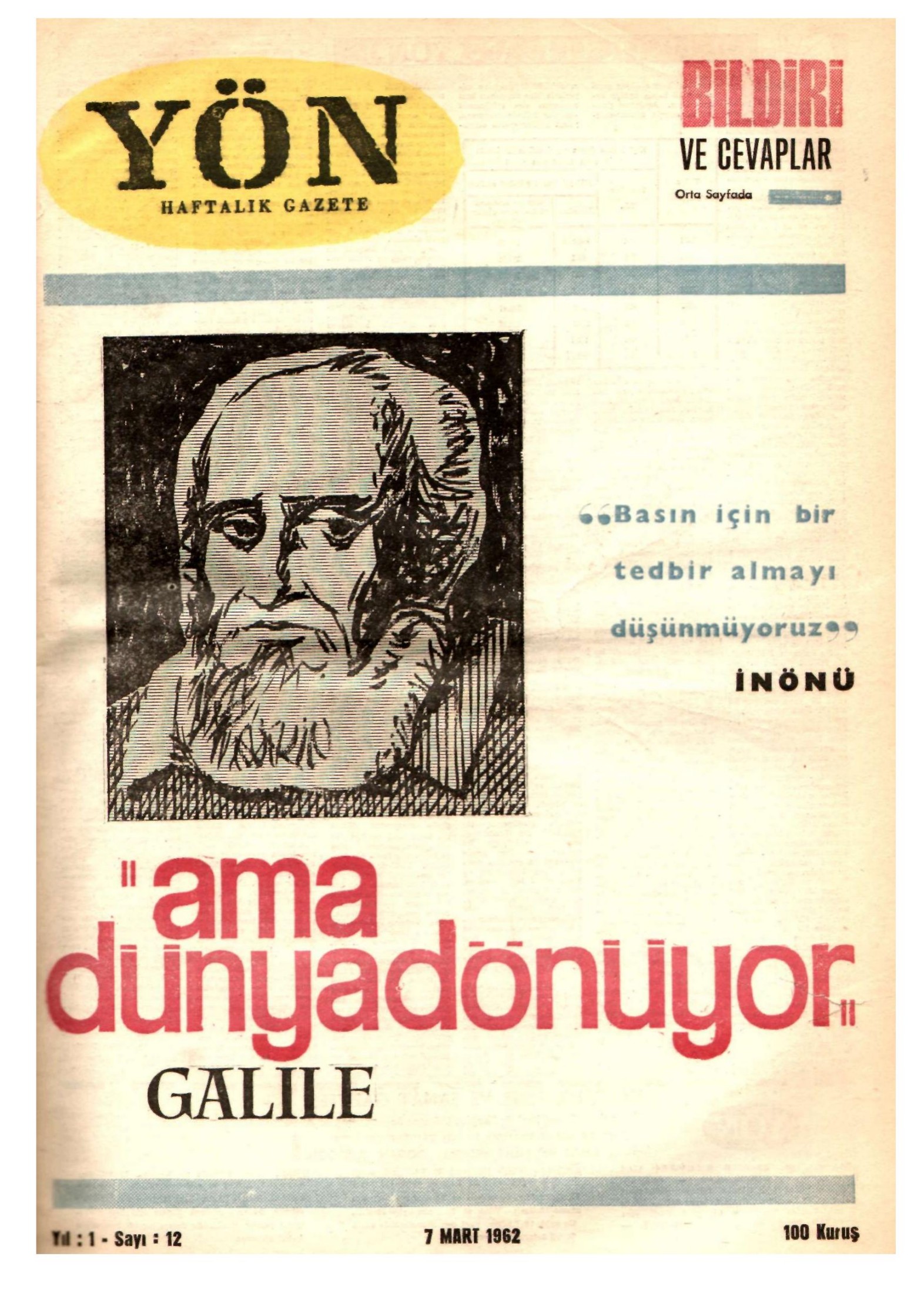 Yön Dergisi - C-1 - Yıl:1 Sayı:12