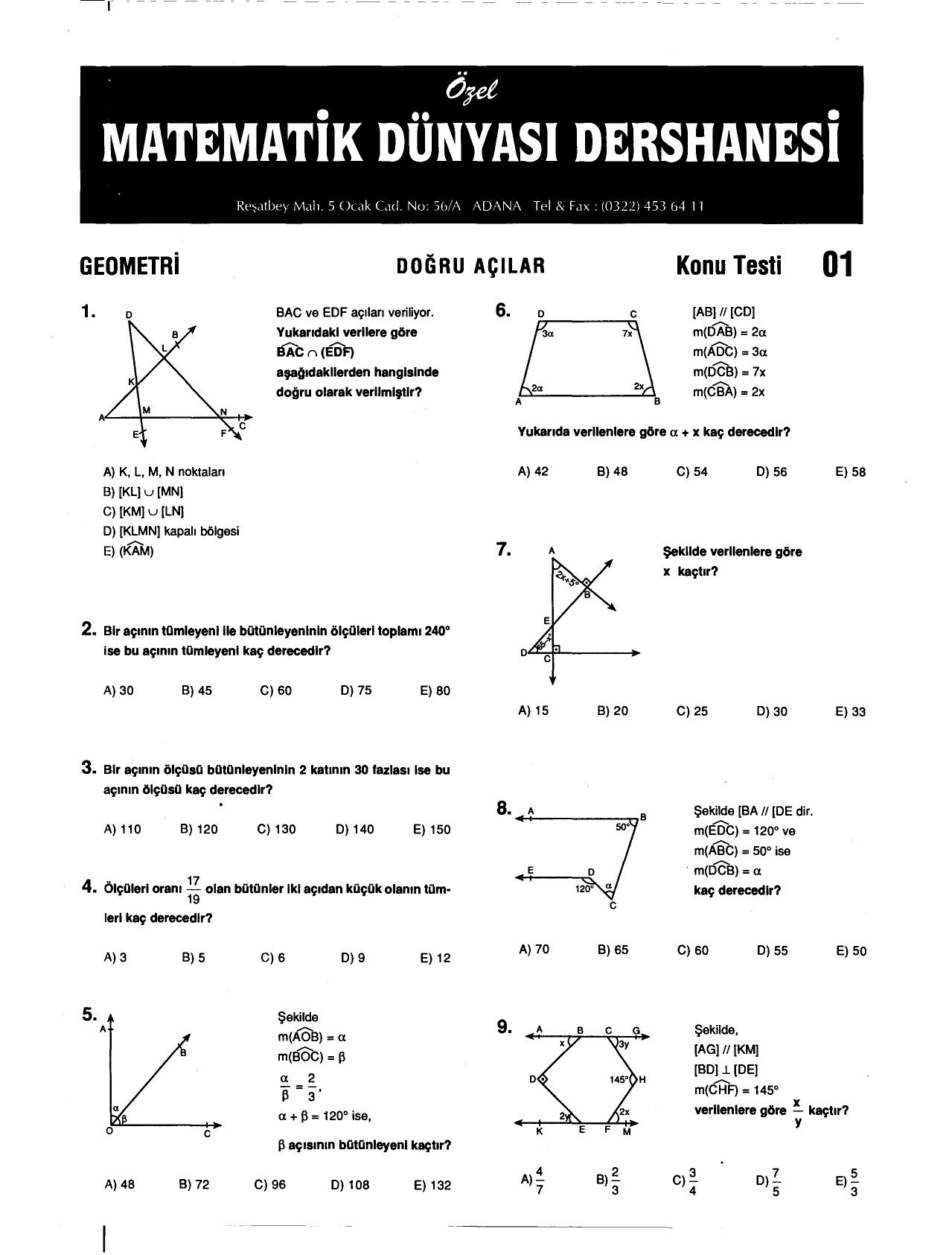 Matematik Dünyası Dershanesi
