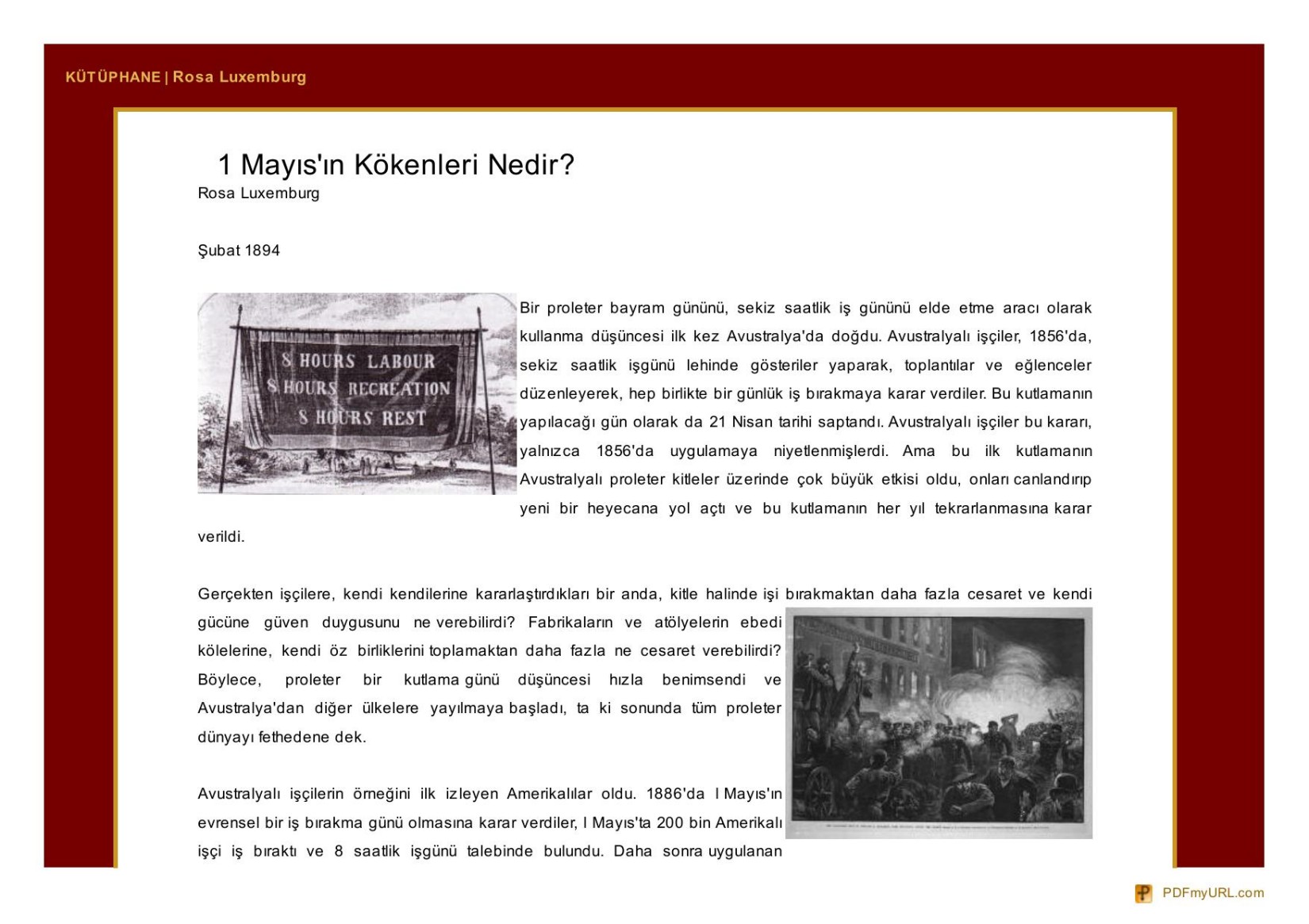 Rosa Luxemburg 1 mayis