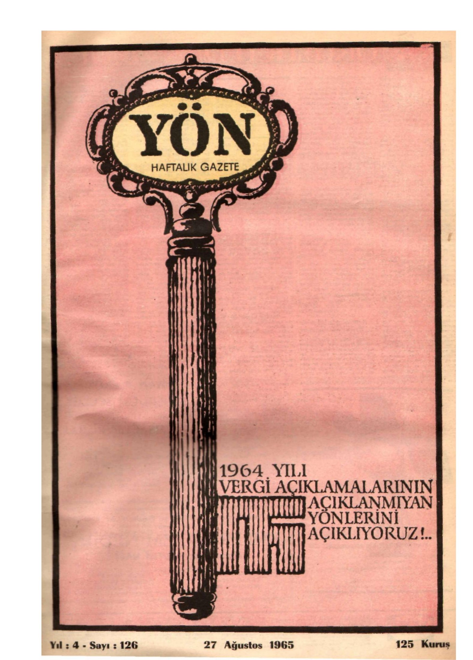 Yön Dergisi - C-4 - Yıl:4 Sayı:126