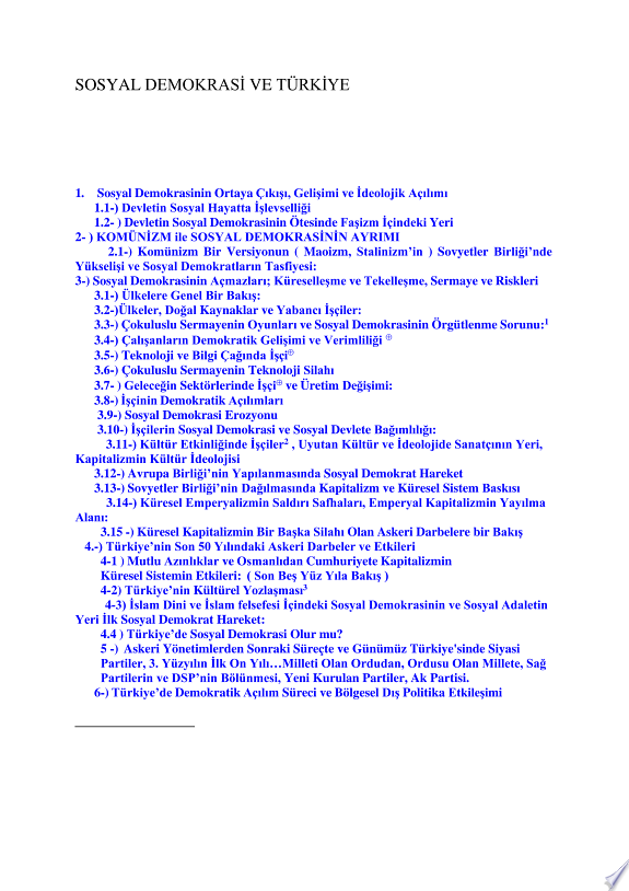 isci Denetimi ve Sosyalist Demokrasi