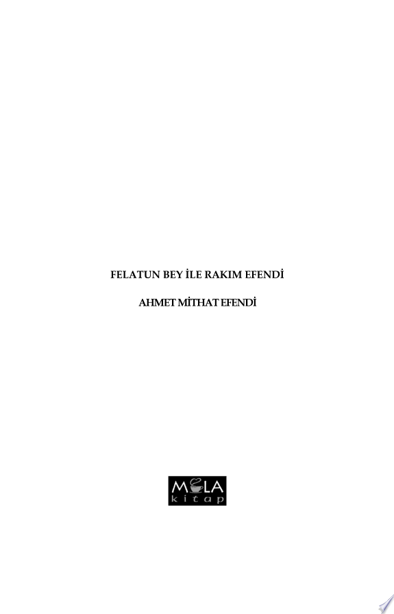 Felatun Bey ile Rakım Efendi