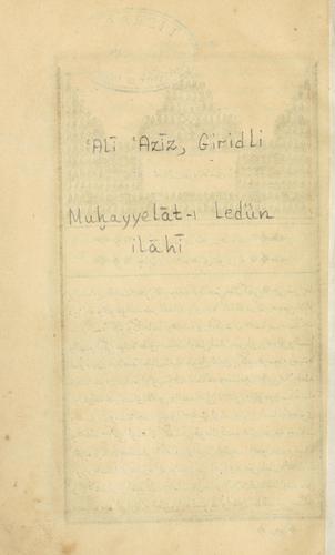 Muhayyelt-i ledün ilh