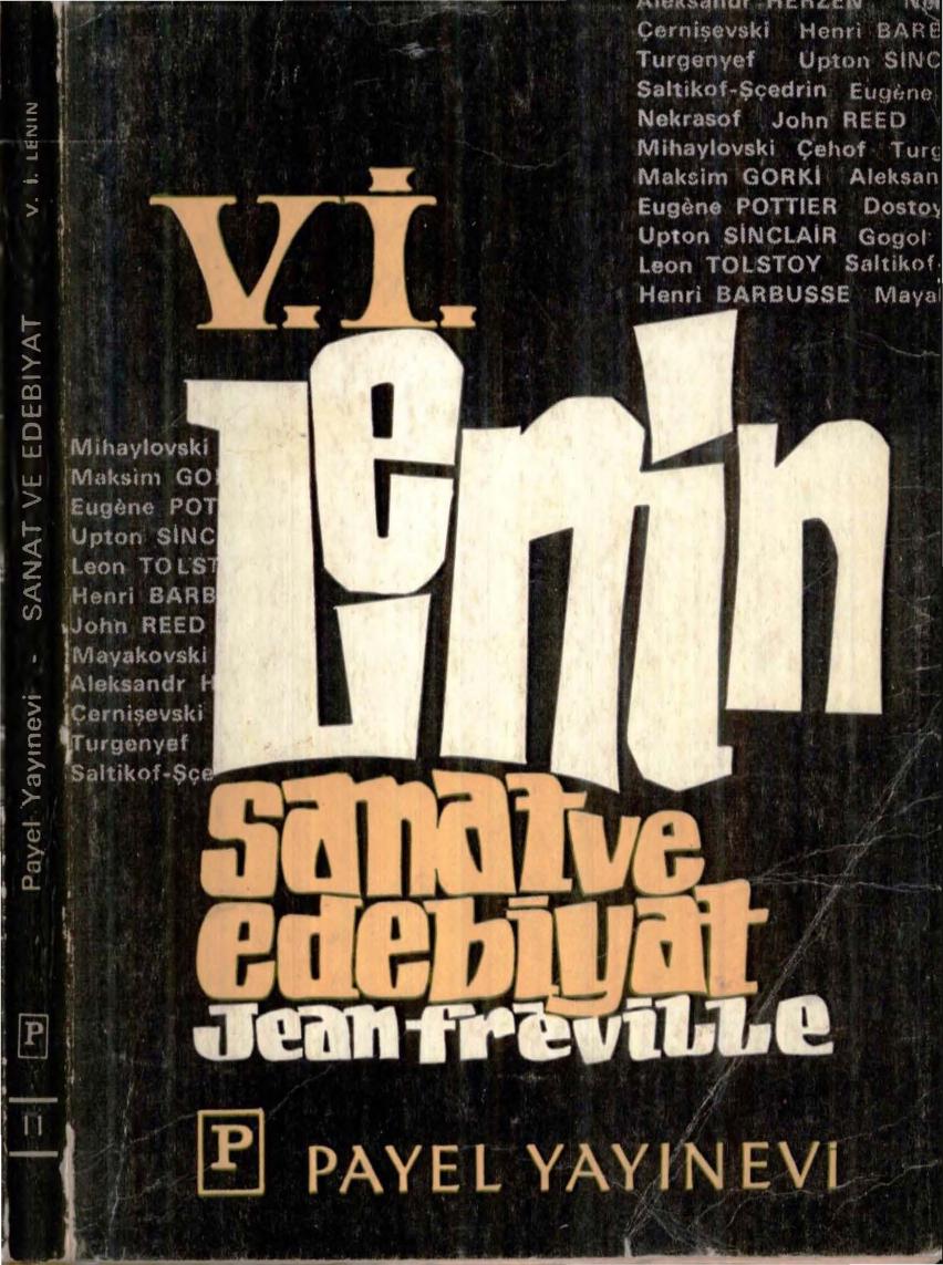 Lenin Sanat ve Edebiyat Üzerine Payel Yayınları 1. Baskı