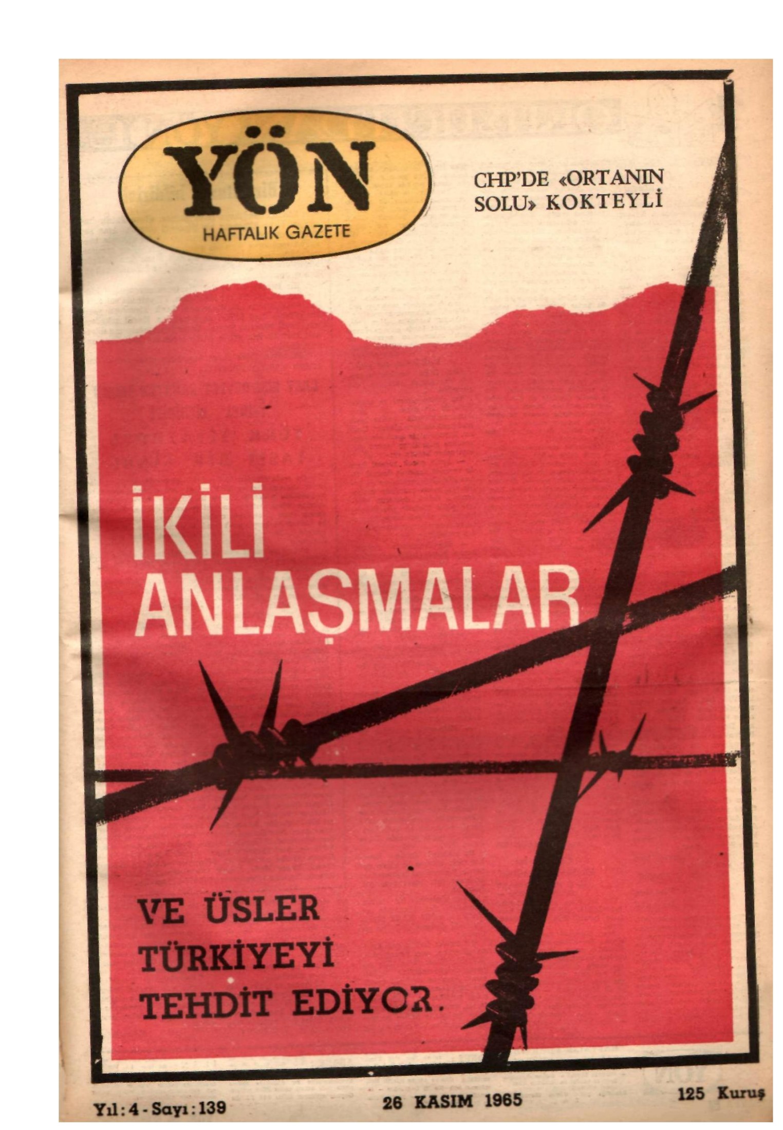 Yön Dergisi - C-4 - Yıl:4 Sayı:139