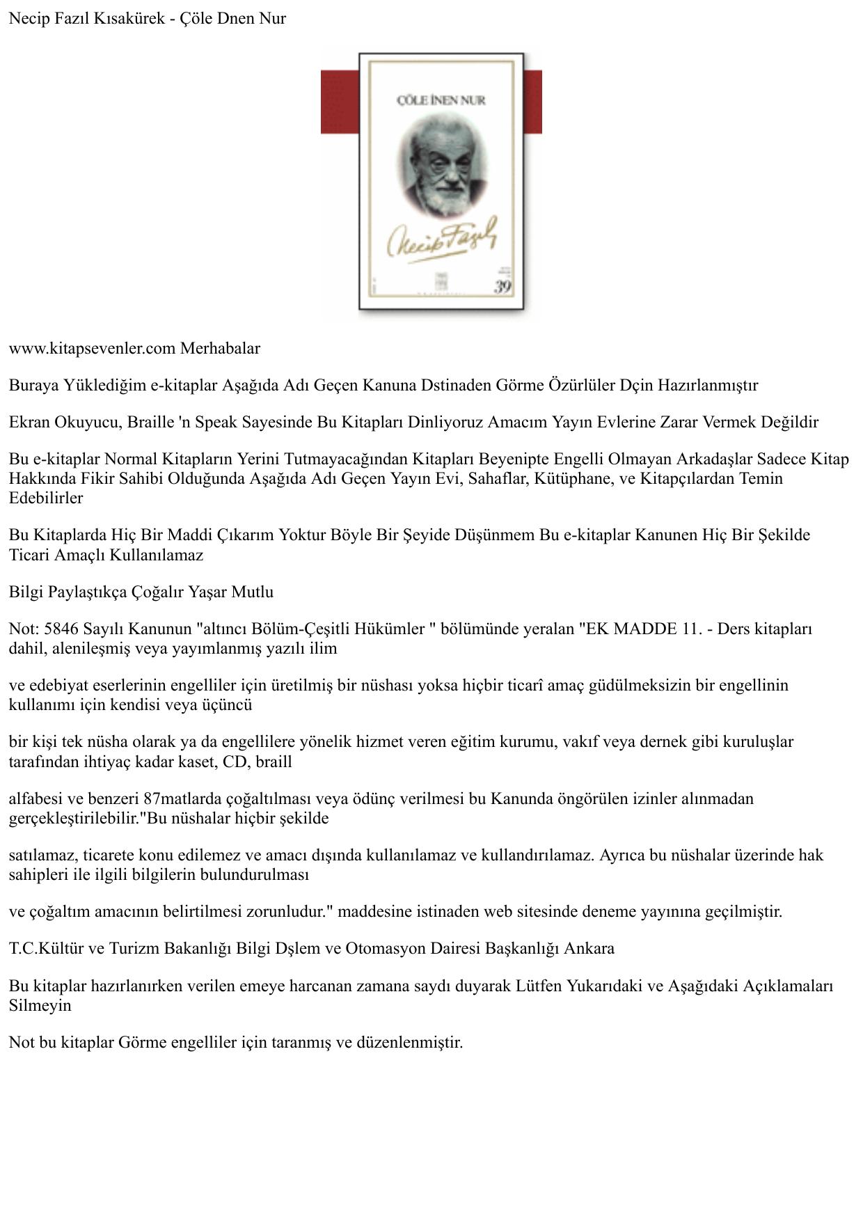 Necip Fazıl Kısak rek _ le İnen Nur