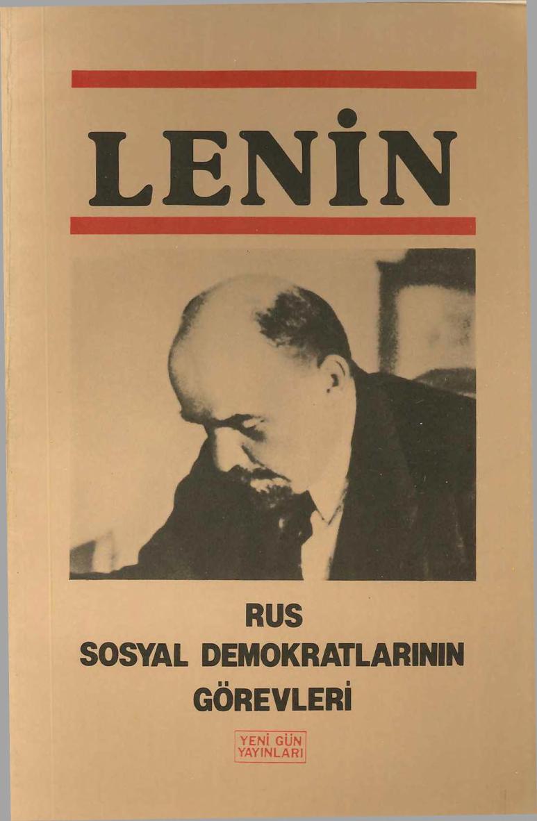 Lenin RusSosyal Demokratlarının Görevleri Yeni Gün Yayınları