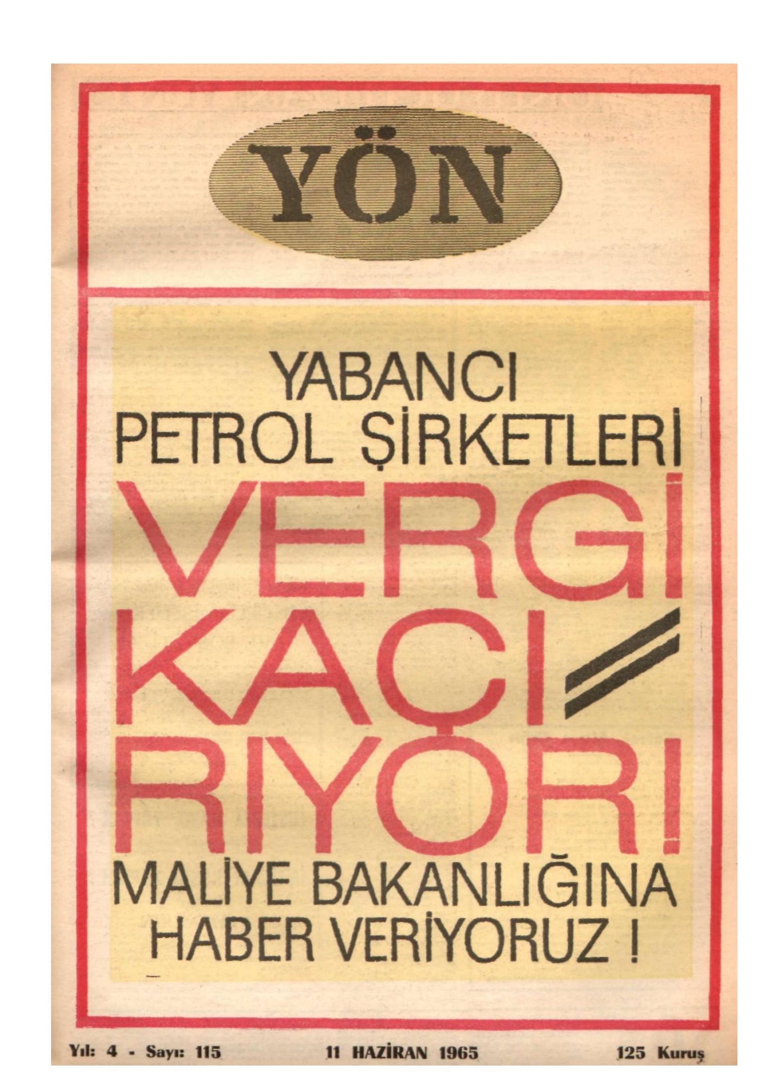 Yön Dergisi - C-4 - Yıl:4 Sayı:115