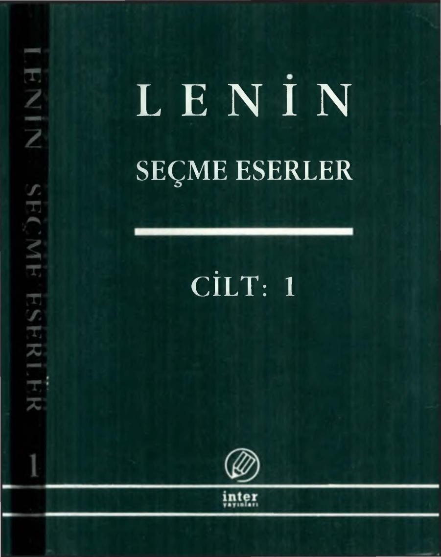 Lenin Seçme Eserler Cilt 01 İnter Yayınları