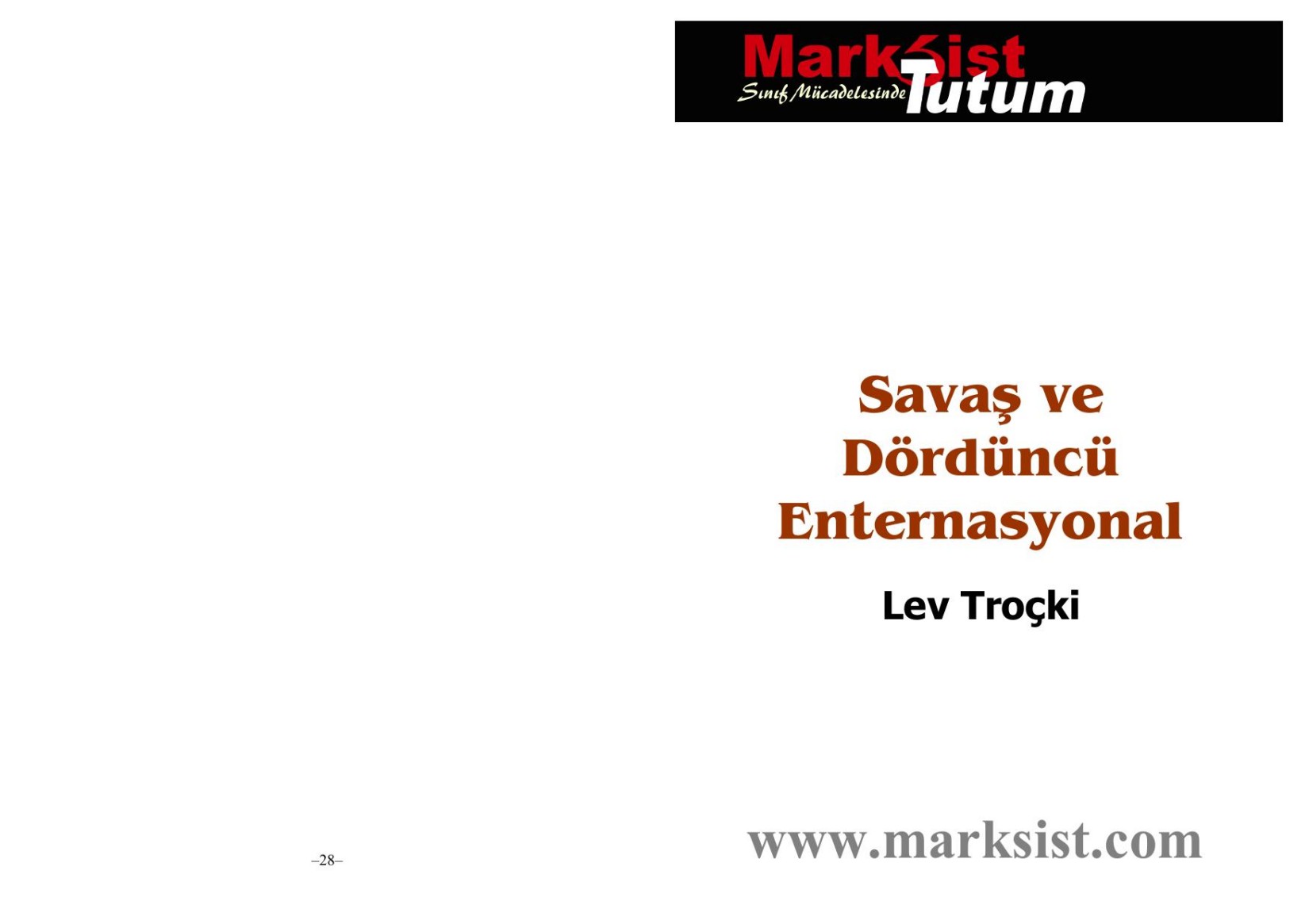 Savaş ve 4. Enternasyonal