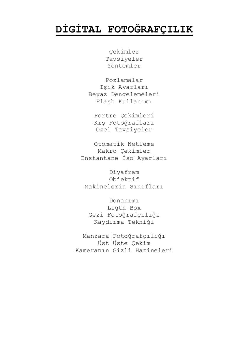 Dijital Fotoğrafçılık Teknikleri