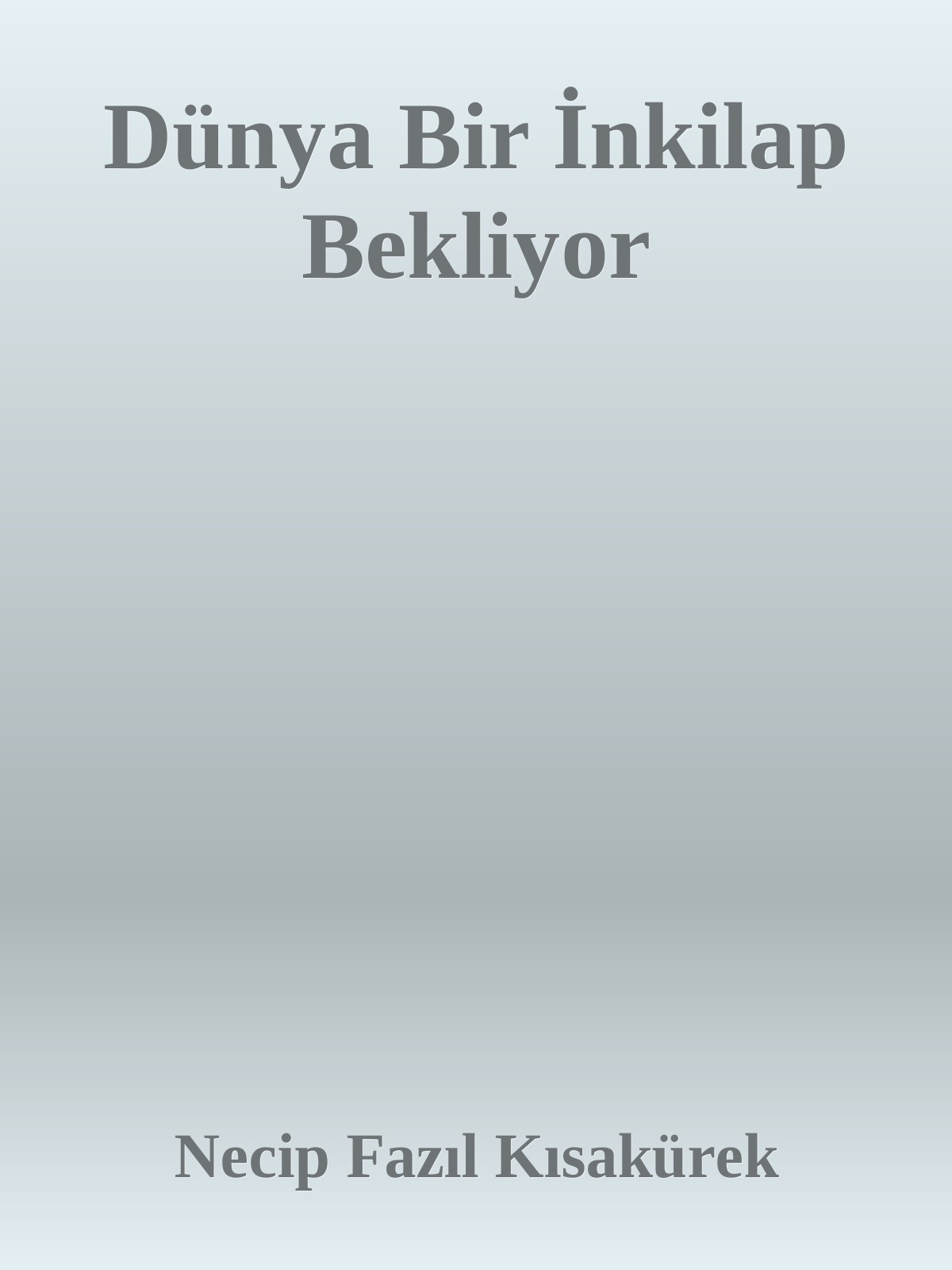 Dünya Bir İnkilap Bekliyor