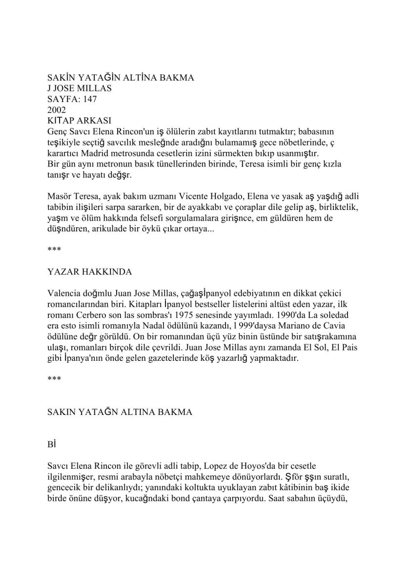 Sakın Yatağın Altına Bakma