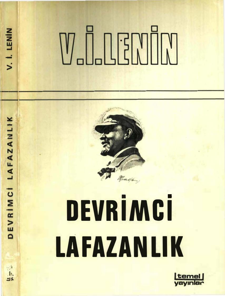 Lenin Devrimci Lafazanlık Temel Yayınları