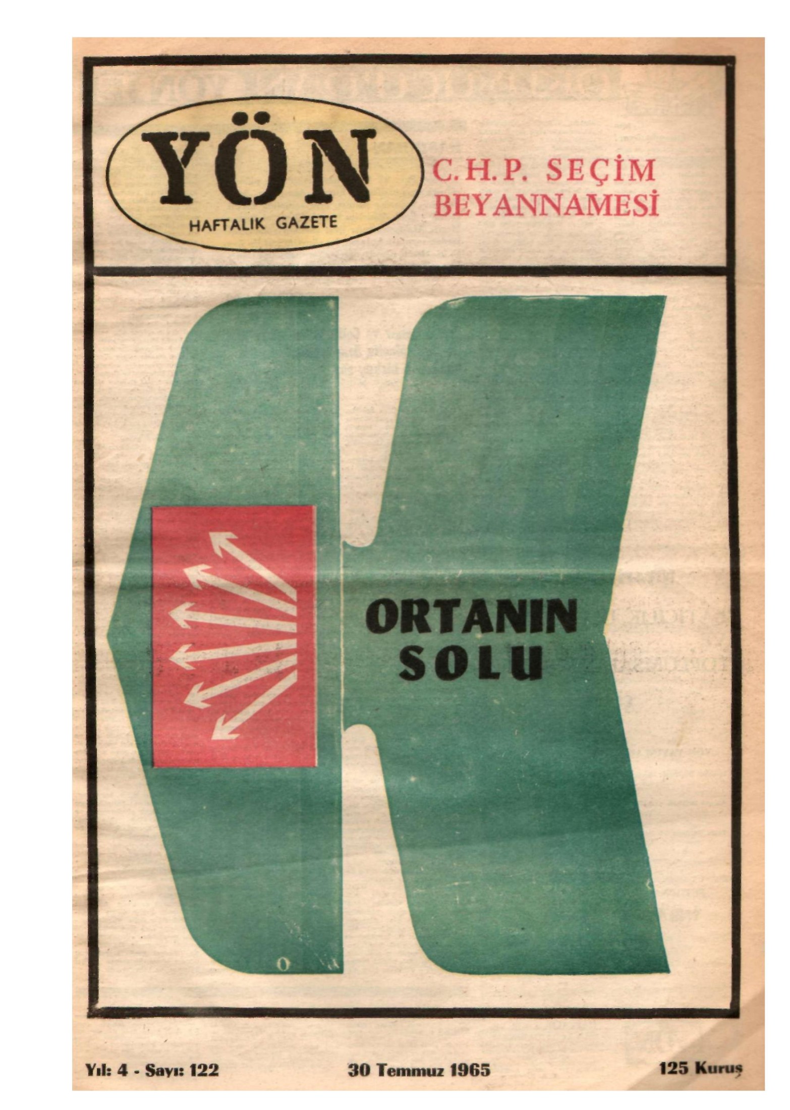 Yön Dergisi - C-4 - Yıl:4 Sayı:122