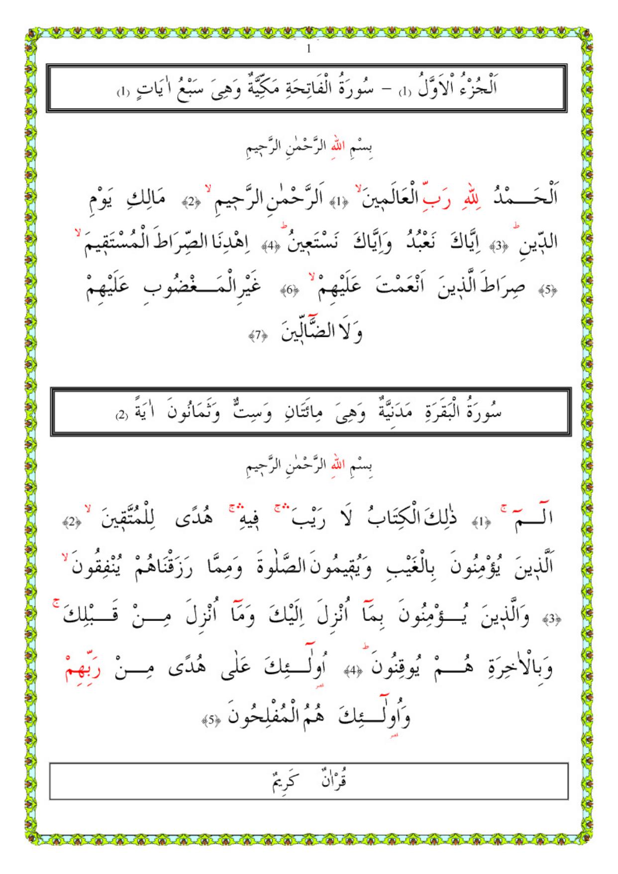 Quran (Bilgisayar Rengli)